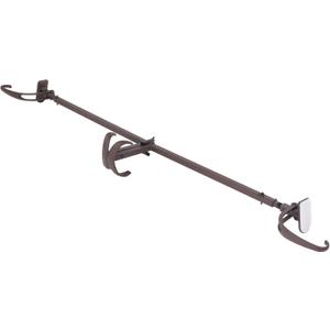 VILLAGE LIGHTING COMPANY [Front Door Garland Hanger] - Adjustable to Different Door Widths | Heavy-Duty Cast Iron | Decorative Christmas Decor | No Nails, Screws, or Damage (51-81 in., Brown)