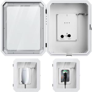 Charger Station Box for Tesla Gen 3 Wall Connector 23.6'' x 20'' x 8'' Charging Box Cable Organizer Indoor/Outdoor Wall Charger Protection Waterproof Dustproof for Tesla Connector