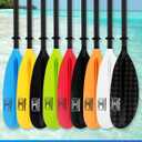 OCEANBROAD Adjustable Carbon Fiber Kayak Paddle 86in/220cm to 94in/240cm Kayaking Oar for Adults with Paddle Leash 1 Paddle