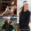 Cuddl Duds Womens Fleece Lined Thermal Base Layer Set  Long Sleeve Shirt & Leggings for Cold Weather  Lounge Set for Women (Black, M)