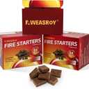 Fire Starter Squares 192 - Fire Starters for Fireplace,Chimney,BBQ Grill,Camping Fire,Wood Stove - Water Resistant and Safe Odourless - Camping Accessories