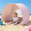Gorich Pop Up Baby Beach Tent with UPF50+ UV Protection, Portable Toddler Sun Shelter with Mesh Ventilation, Lightweight & Foldable Play Shade Tent for Beach, Park & Backyard, Large