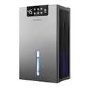 Dehumidifier, Dehumidifiers for Home(1000sq.ft), 98 OZ Water Tank, Dehumidifier Washable Air Filter, Dehumidifiers for Basement Bedroom Bathroom, Auto Shut Off, Timer Setting, 7 Colors Light, Gray