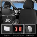 Fit RAV4 Car Seat Covers for Toyota RAV 4 2007-2025 2026, Summer Ice Silk Breathable, Waterproof, All-Weather Automotive Seat Cushion Protector, Airbag Compatible (5 Seats, Black)