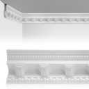 Marsui 4 Pcs Ceiling Crown Molding Trim 4-1/2 Inch Face x 94.5 in Long Total Decorative Ceiling Crown Moulding Trim Installed with Glue (Not Included) Luxe Style Decor(Stylish Style)