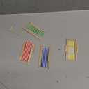 Dollhouse Miniature Furniture Accessories Foldable Wooden Beach Chair Mini Longue Deck Chair Doll House Ornament Kits for DIY Fairy Garden Dollhouse Decoration - Pack of 4