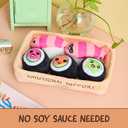 Emotional Support Sushi by Relatable, Cuddly Stuffed Animals and Plushies Set, Small Gifts for Mom, Includes 5 Sushi Plush Toys with Carrying Basket