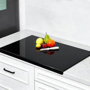 Wesiti Large Acrylic Cutting Board with Lip Non Slip 30"L x 20"W Black Cutting Board Chopping Acrylic Countertop Protector Cover Shatter Resistant for Home Restaurant Kitchen Sink Stove, 30.9"L x 21.7"W
