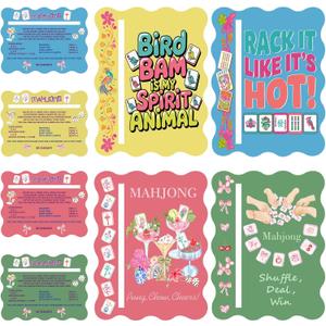 2 x 2 IN 1 Mahjong Tile Mixer Shufflers Cards and Line Finder, 4Pcs Mahjong Rules Helper Reader for Quick Reference and Mahjong Shuffler Cards, Potable Mahjong Cards 2026 Accessories Gift Party Supplies