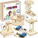 5 in 1 STEM Kits Projects for Kids, STEM Toys Crafts for Boys, Girls, Ages 8+, Science Building Toys Kits for Kids, 3D Wooden Puzzles, Birthday Gift for Boys Girls 8 9 10 11 12 Years Old