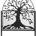 Plow & Hearth Arched Tree of Life Garden Gate | Laser-Cut Design | Metal | Black/Bronze Finish | Versatile | 36" W x 1¼"D x 36" H | Latch Closure