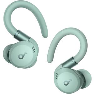 Soundcore Sport X20 by Anker, True-Wireless Workout Earbuds, Rotatable and Extendable Ear Hooks, Noise Cancelling, Deep Bass, IP68 Waterproof, Sweatproof, Dustproof, 48H Play, Sport Earbuds for Gym (Green)