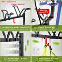 Sttoraboks 5 Bikes Floor Stand, Adjustable Bicycle Parking Rack with Hook for Garage, Indoor, Outdoor, Free Combination Bike Storage Cycle Rack for Mountain, Road and Kids Bikes, Max Tire Width 2.5