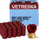 VETRESKA Dog Poop Bags, Leak Proof, Extra Thick and Large Pet Waste Bags for Dog Walking and Cat Litter, Rose & Amberwood Scented, 300 Bags (1 Count (Pack of 300))