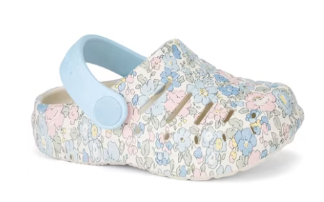 Rugged Shark Baby Clogs, Floral, Size 6