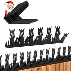 Heavy Duty Metal Fence Spikes-Anti Climb Security Spikes for Fence and Wall-Intruder and Animal Deterrent Total 128 inch