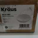 KRAUS Viva Round White Porcelain Ceramic Vessel Bathroom Sink, 16 1/2 in. D x 4 3/8 in. H, KCV-203GWH