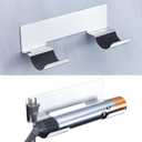 Hair Tool Organizer Wall Mount, Hair Dryer Holder for Curling Wands Accessories, Hair Straightener Holder, Styler Attachments Organizer, Adhesive Curling Iron Holder Storage, Stainless Steel