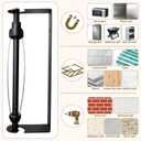 Magnetic Paper Towel Holder for Fridge Grill, Wall Mount Strong Magnet Paper Towel Holder Adhesive Kitchen Hanging Ratchet Paper Towel Holder No Drill Under Cabinet Paper Towel Holder Stainless Steel