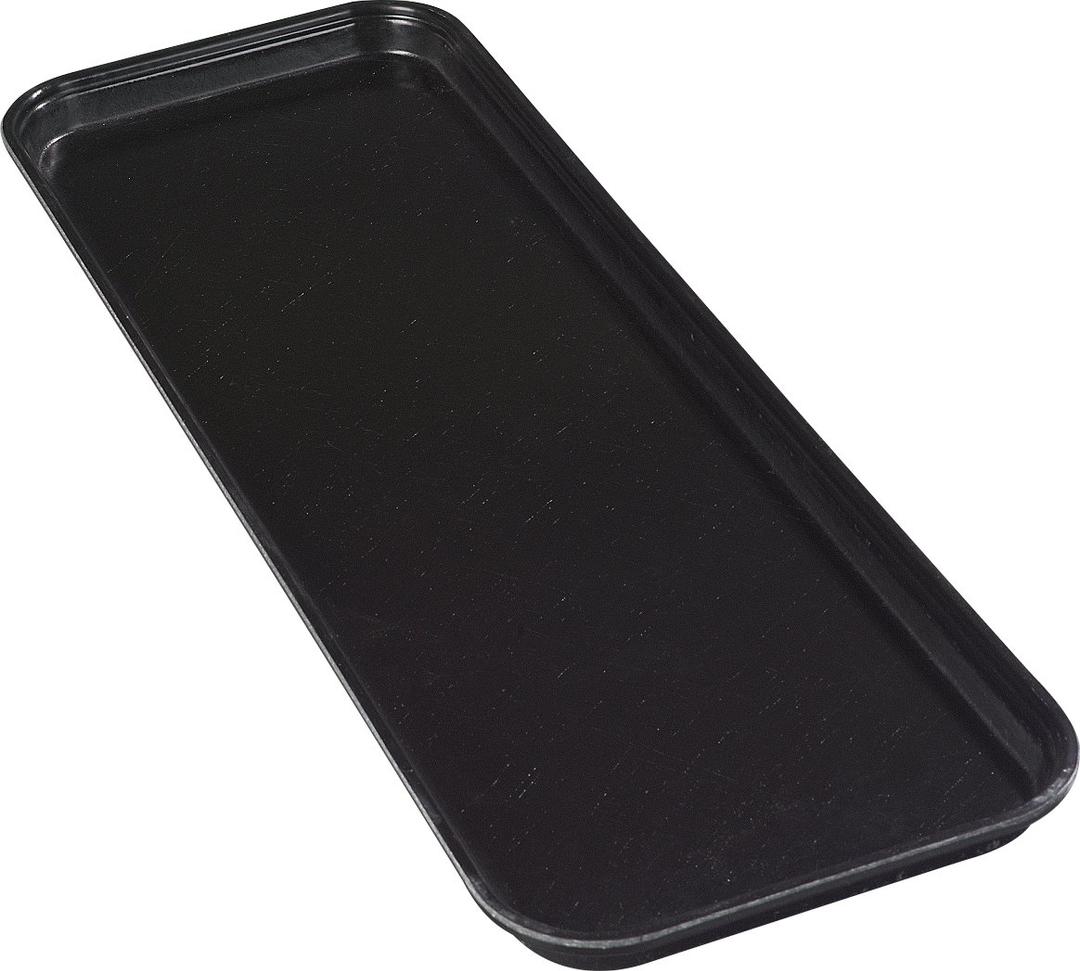 Carlisle FoodService Products Market Tray, Fiberglass Serving Platter for Food, Commercial and Home Use to Serve and Display, 8.75" x 25.5", 12 Count, Ebony