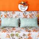 ONWAY Fall Throw Pillow Covers 12x20 Set of 2 Farmhouse Hello Fall Pumpkin Maple Leaves Decorations Outdoor Patio Autumn Seasonal Cushion Cover for Sofa Couch Home Bed Blue