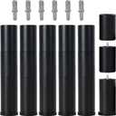 12 Inch Bed Legs Replacement for Adjustable Bed Base Frame, 3 in 1 Screw in Legs, 4 Kinds Threads Contained, Set of 6