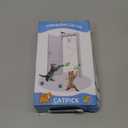 Interactive Cat Toys for Indoor Cats: Automatic Flying Bird Feather Wand Chase Exercise Enrichment Stimulation, USB Rechargeable Durable Safe Hanging Toy for Bored Kittens Adult Multi Cat Households (White)