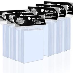 VKshop 600 Counts Standard Clear Card Sleeves, 66x91mm Premium PP Plastic Protectors for Trading Cards, MTG, Magic, Sports Cards & Photo Storage