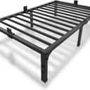 MAF 14 Inch Metal Platform Twin Bed Frames, Heavy Duty Black Bed Frame with Steel Slats Support, No Box Spring Needed, Noise Free, Non-Slip, Easy Assembly