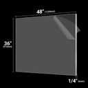 CALPALMY (2 Pack) 1/4" Thick Clear Large Acrylic Sheets - 36" x 48" Pre-Cut Plexiglass Sheets for Windows, Craft Projects, Signs, Display Cases, Sneeze Guard and More - Cut with Power Saw, Hand Tools