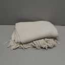 Collive Kitchen Runner Rug, 2' x 4.3' Hand-Woven Reversible Washable Rug, White/Beige Cotton Modern Farmhouse Bathroom Rug Hallway Carpet for Foyer Bedroom Entry Back Door Decor