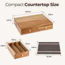 K Cup Organizer Drawer, Acacia Wood Coffee Pod and Tea Bag Storage Box