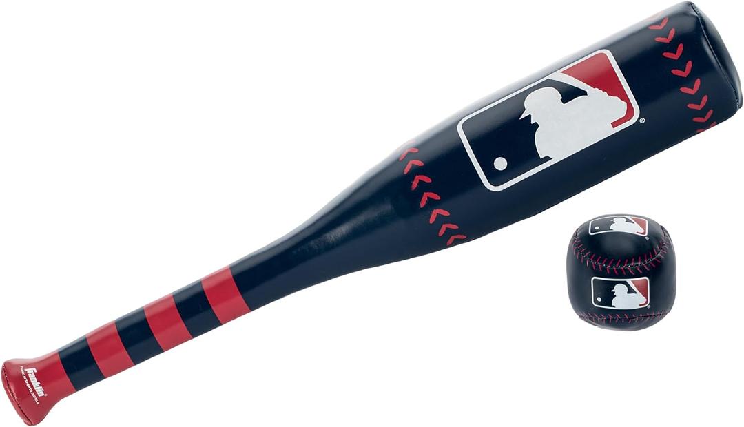 Franklin Sports MLB 21" Soft Sport Bat & Ball - Blue - Lightweight Kids Bat + Ball