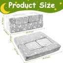 Kids Couch, 4Pcs Toddler Sofa Bed, Dark Grey | Glow-in-The-Dark, Chair Seat, Playroom Furniture, Child Sectional, Removable Cover, for Girls & Boys, 4Pack