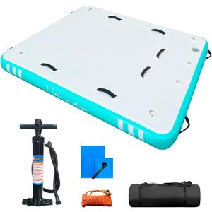 Inflatable Floating Dock Air Dock Platform Floating 5ft 8ft 2 Types PVC Material of Style Non-Slip Fabrics Maximum Carrying 6 People