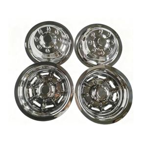 JESONN 17 Inch Stainless Steel Wheel Simulators Full Kits for 2008-2025 Chevy GMC 3500,2003-2025 Dodge RAM 3500,2005-2025 Ford F350 Dual Wheels
