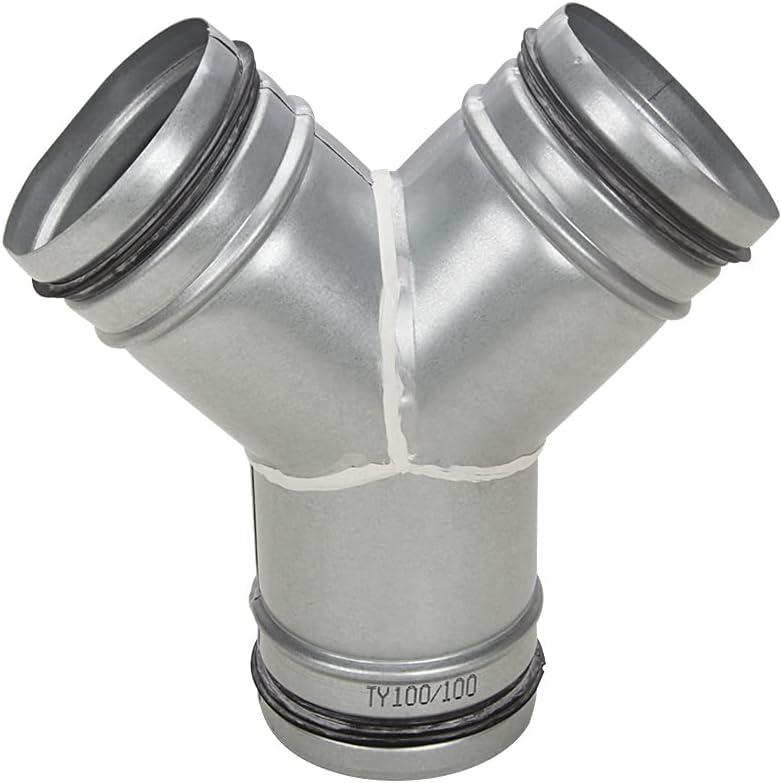 A-KARCK 4 inch Duct Splitter for Dryer Vent Hose, Y Shape Duct Connector for Exhaust Fan Hose, Precision Welded Galvanized Steel Prevent Air Leakage