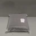 Pinstripe Duvet Cover Queen Size 90''W x 90'' L, Percale 100% Washed Cotton Dark Grey and Black Striped Duvet Cover with Zipper Closure Plus 2 Pillowcases, Oeko TEX Standard Certificated