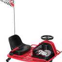 Razor Crazy Cart - 24V Electric Drifting Go Kart - Variable Speed, Up to 12 mph, Drift Bar for Controlled Drifts, One Size, Black/Red
