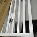 LZRS Freestanding Extra Wide Dog Gate 30 inch Tall - 4 Panels Solid Wooden Pet Gate for Doorways, Stairs, Hallways,Kitchens& Long Areas, Expandable & Foldable with Support Feet,Indoor Use,White