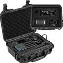 Waterproof Hard Case Compatible with Insta360 X4 Action Camera, Travel Carrying Case with Double Layers Holds Camera, Batteries, Charging Hub, Selfie Stick and Accessories