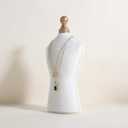 Velvet necklace holder display stand, White jewelry necklace display for selling, necklace mannequin for jewelry, necklace bust jewelry display for CountertopWhite-Medium
