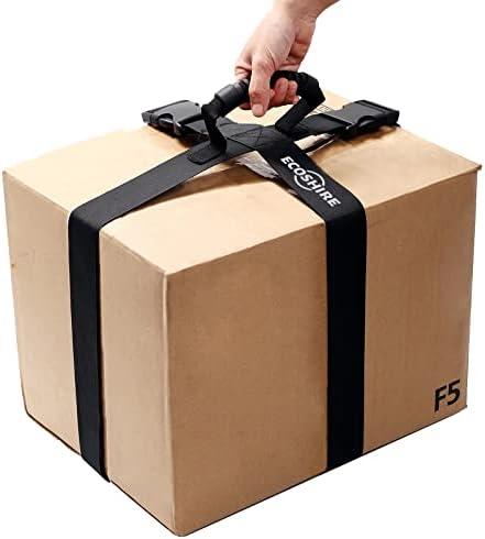ECOSHIRE Box Carrying Strap with Handle, Handheld Belt for Safely Moving and Lifting Heavy Boxes, Adjustable Belt, Cross Style Carry Straps, Suitable for Groceries, Luggage(74.8 inch)