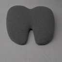 C CUSHION LAB Extra Dense Lumbar Pillow - Patented Ergonomic Multi-Region Firm Back Support for Lower Back Pain Relief - Lumbar Support Cushion with Strap for Office Chair, Car, Sofa, Plane - Grey