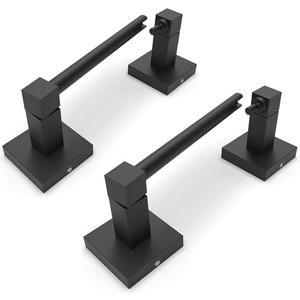 Ruacq Toilet Paper Holder 2 Pack Matte Black Double Post Pivoting Square Tissue Holders Roll Holder Hangers Toilet Paper Stand Stainless Steel and Zinc Alloy Modern Wall Mounted 1 Pack Missing
