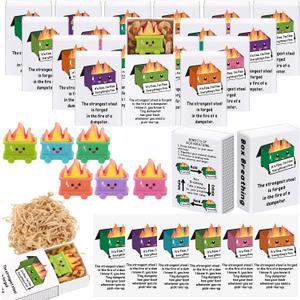 Realspring 24 Sets Dumpster Ornament Funny Office Gift for Employee Classic Dumpster Desk Accessories with Inspirational Cards Box for Employee Appreciation Day Coworker Teacher Nurse Team