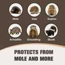 Mole Repellent for Lawns, Groundhog Repellent Outdoor, Armadillo Repellent, Mole Deterrent for Yard, Vole Repellent Outdoor, Gopher Repellent, Safe for Family & Pets, 10 Packs