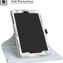 Bige Case for Alcatel Joy Tab Rotating Case,360 Degree Rotary Stand With Cute Pattern Cover For T-Mobile Alcatel Joy Tab 8-inch Tablet /Alcatel 3T 8-inch Tablet,Map White
