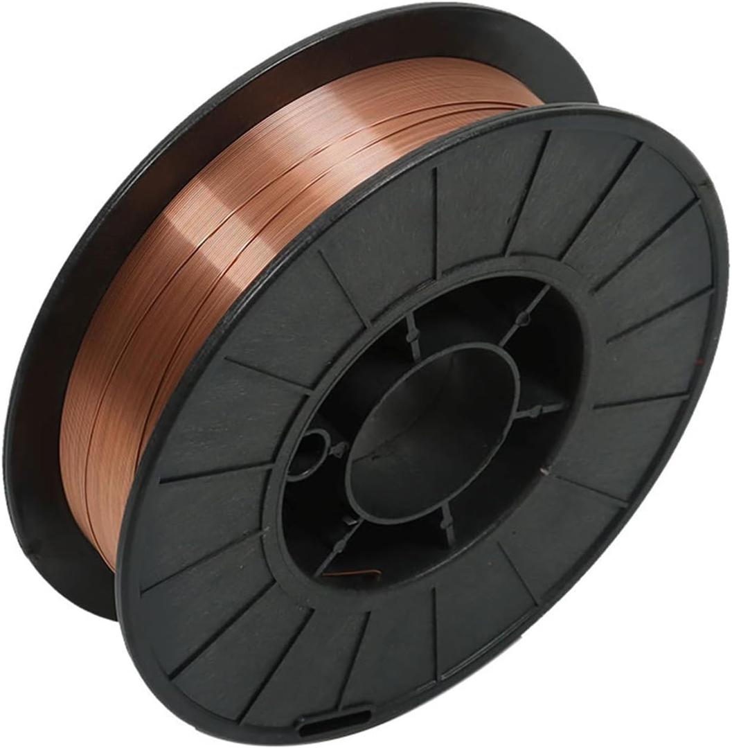 ER70S-6 .023 Inch Solid MIG Welding Wire, 11 LBS 0.6 mm, Mild Steel MIG Wire with Low Splatter and High Levels of Deoxidizers