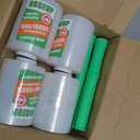Clear Stretch Wrap Film 5" x 1000ft Roll with Handle, 80 Gauge Thick Cling Plastic Wrap for Moving, Pallet Wrap, Self Adhering Packaging Heavy Duty Shrink Film, 4 Pack